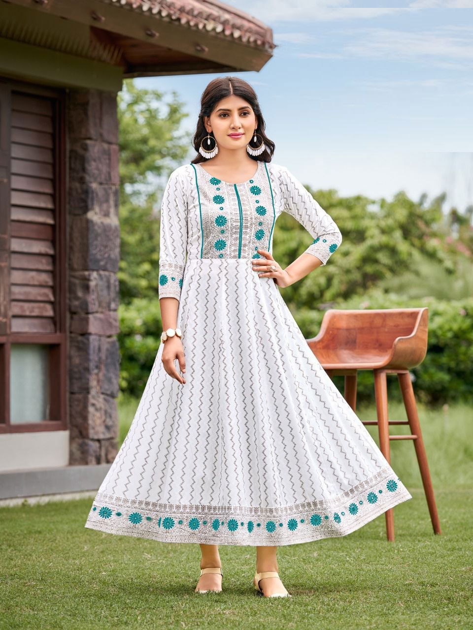 Sunflower Anarkali Festive Wear Wholesale Kurti Collection